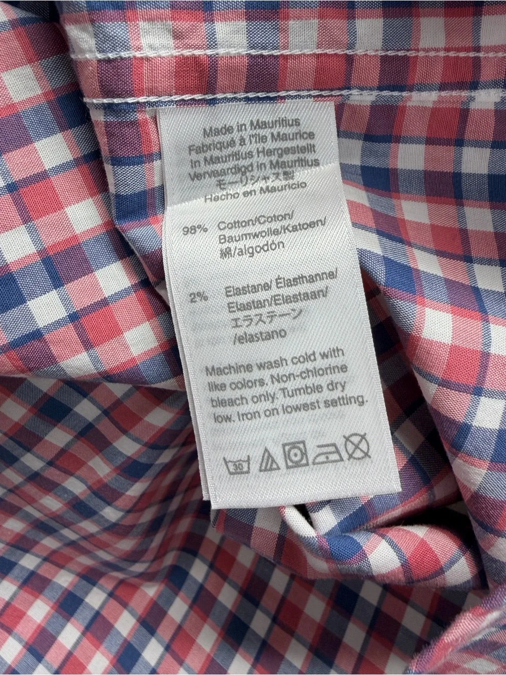 J.Crew Slim Cotton Oxford Shirt Pink Blue Gingham Check Mens Medium NWT Button